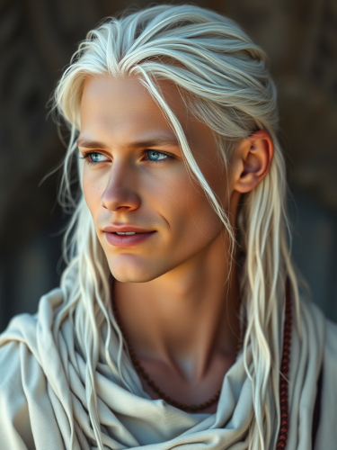 The Young, Wise Man with Piercing Blue Eyes
