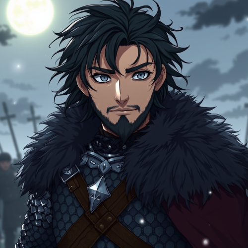 The Young Anime-inspired Northern King on Battlefield