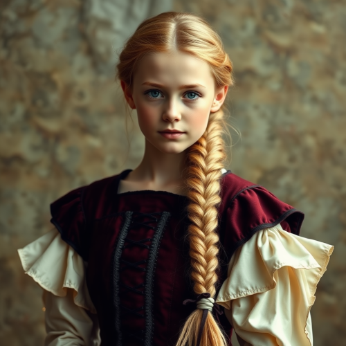 The Young Medieval Lady with Blonde Braid