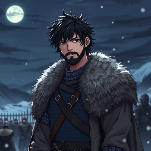 The Young Northern King on Moonlit Battlefield