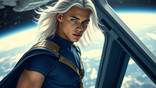 The Young Pleiadian Commander on Earth Orbit Starship