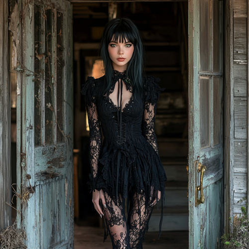 The Young Witch Standing at Fancy Ranch House
