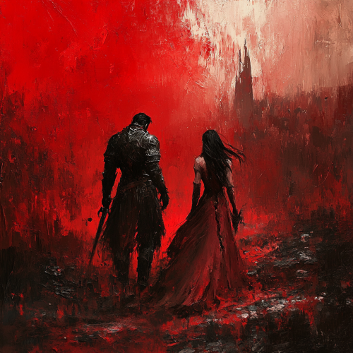 Titus and Tamora Meet in Barren Landscape