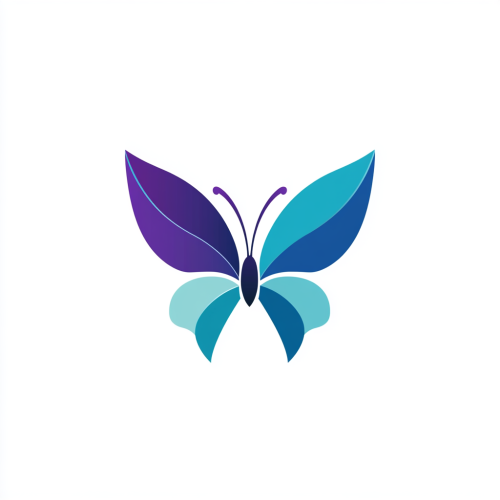 Transformational Coaching Program logo with butterfly symbol, calming tones. Transformational Coaching Program logo with butterfly symbol, calming tones.