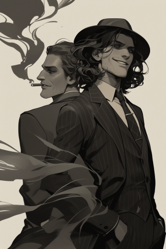 Two Men on a Noir Novel Cover