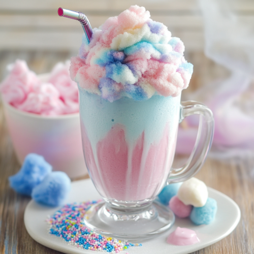 Unicorn Cotton Candy Frappe recipe for brightening your day.