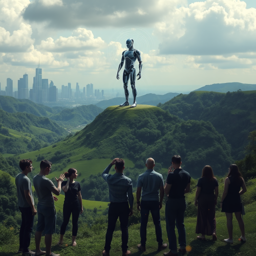 Valley of Humans and Robots: A Surreal Encounter