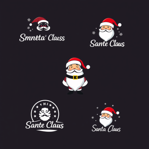 Various Logos Featuring Santa Claus