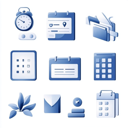 Vector illustration of appointment booking interface with calendars.