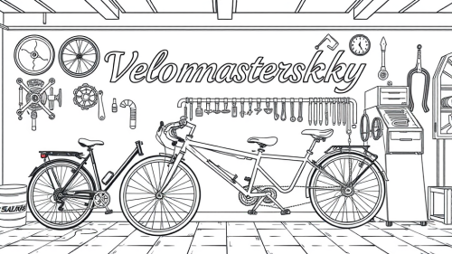 Velomasterskaya Bicycle Repair Shop Advertisement Velomasterskaya Bicycle Repair Shop Advertisement