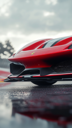 Vibrant Red Ferrari 488 Pista: Speed and Luxury