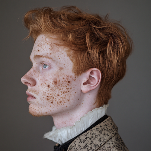 Victorian Man with Smallpox Marks in Ultra Realistic View