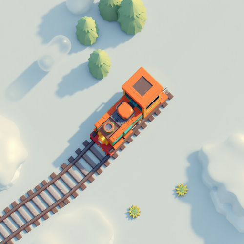 View of train game from above