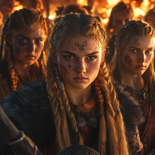 Viking women gather for a mystical ritual