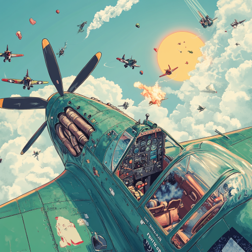 Vintage Aerial Combat: Green Fever in the Sky Vintage Aerial Combat: Green Fever in the Sky