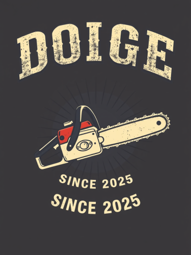 Vintage Doge T-shirt with Chainsaw, Since 2025