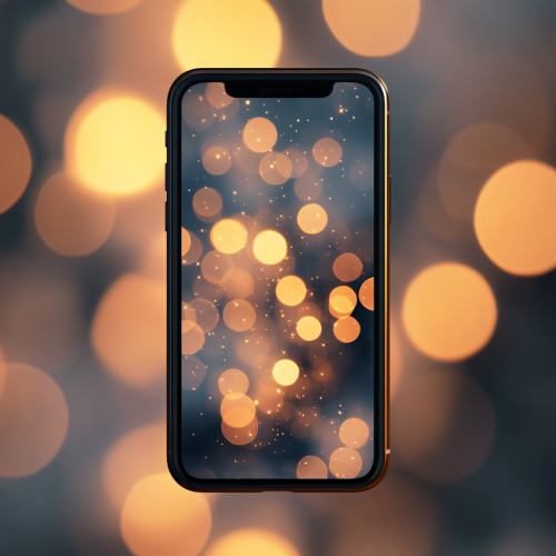 Warm, elegant profile picture background with bokeh effect