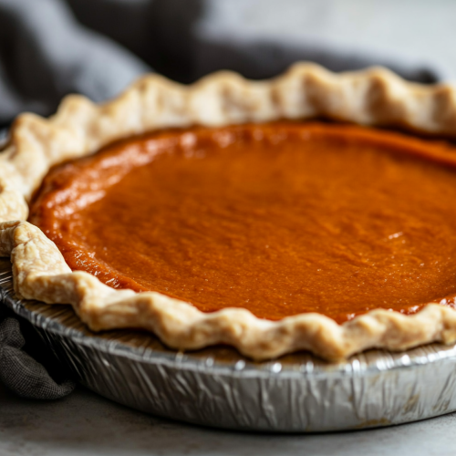 Warm Sweet Potato Pie with Golden Crust Texture