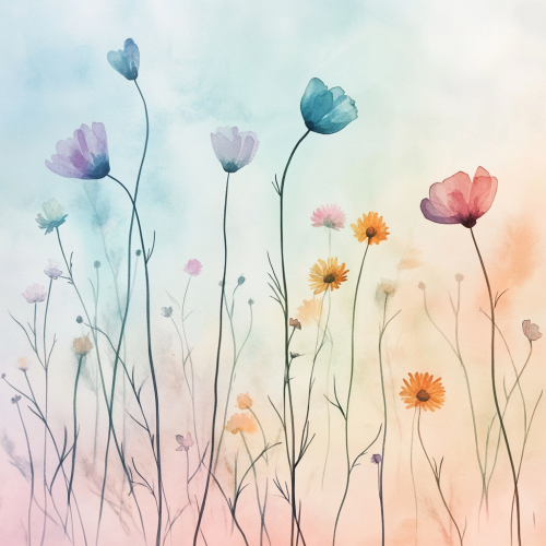 Wildflower Meadow: A Watercolor Dream