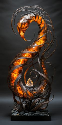 Wire sculpture of scorpion symbolizes protection and mysticism