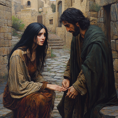 Woman pleads to Jesus, he ignores her completely.