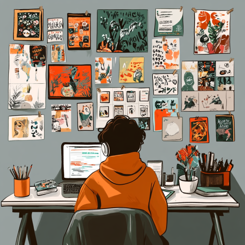 Working at Home with Motivational Posters