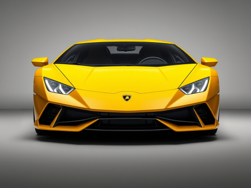 Yellow 2025 Lamborghini Revuelto Front-Side View