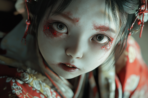 Yokai Child Edo Period Face Injury Photography