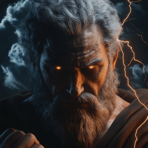 Zeus, King of Olympus, angered by stolen fire