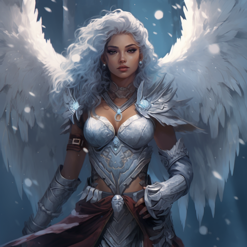 Aasimar Snow Skin DnD Art