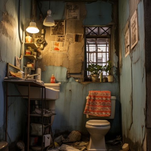 Abandoned Brazilian Favela Apartment Bathroom