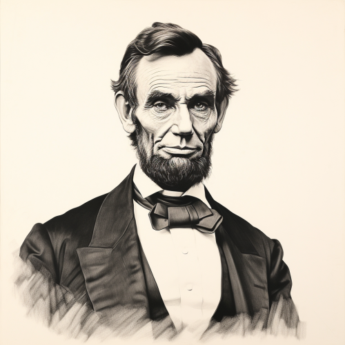 Abraham Lincoln in dark fantasy book drawing  ??️
