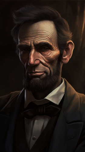 Abraham Lincoln in Dark Fantasy Art