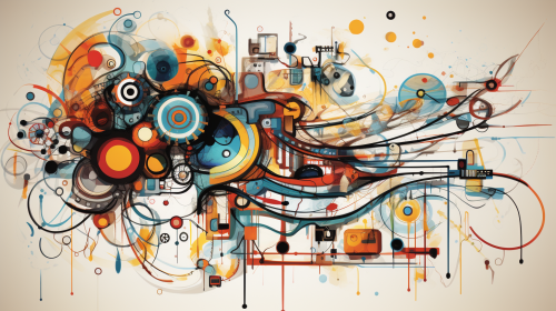 Vibrant abstract creation enhances creativity