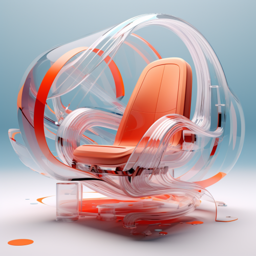 Abstract futuristic product design in studio