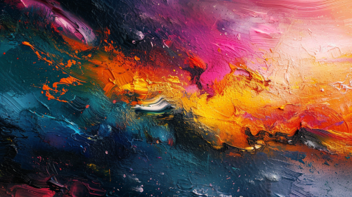 AI painting palette abstract image