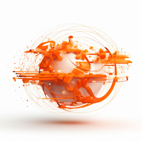 Orange globe lines data transfer