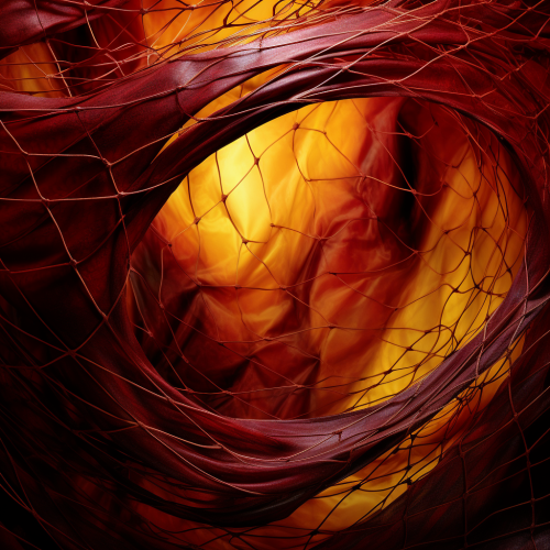 Abstract Textured Basketball Net Wormhole