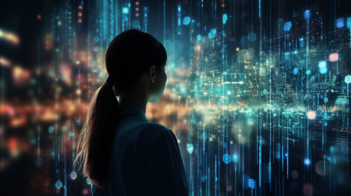 Data Analytics with AI on Abstract Banner