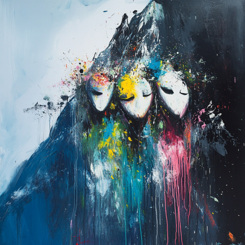 Three Spirits Mountain Painting Three Spirits Mountain Painting