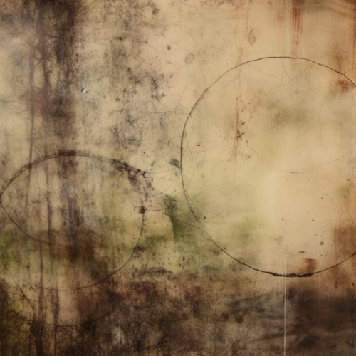 Vibrant circles in rustic artwork Vibrant circles in rustic artwork