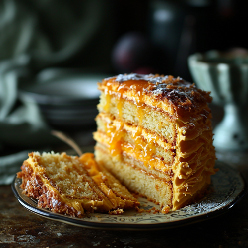 Delicious Acore flavored cake slice