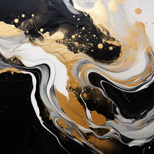 Acrylic Pouring Abstract Crystals