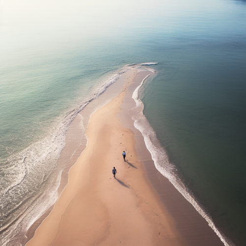 Aerial view of  adil dan merata  at the beach