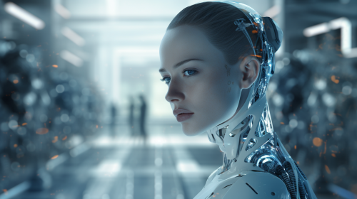 Futuristic AI World Concept