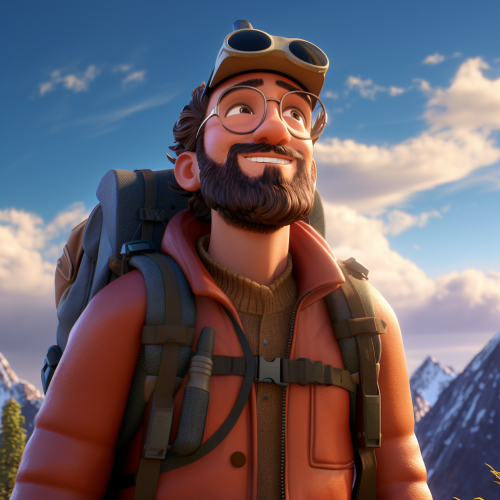 Adventure Man conquering the mountain peak Adventure Man conquering the mountain peak