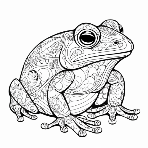 African Bullfrog in Black and White