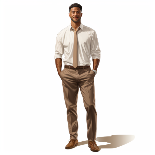 Illustration of African American businessman