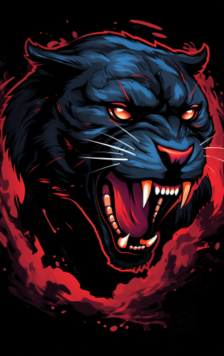 Aggressive Panther Logo for T-Shirt Design