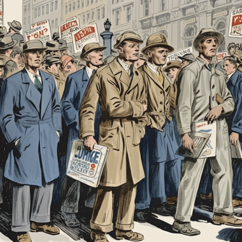 Aggressive Protesters Rally in USA: Cartoon Image